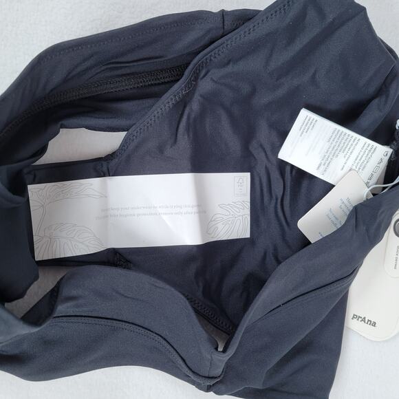 Prana Womens Summer Wave Bikini Swim Bottom Size Small Black Outdoor Lined - Picture 6 of 9